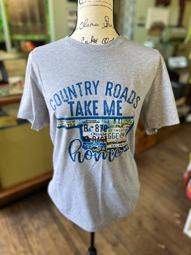 Short Sleeve Country Roads Take Me Home T-Shirt