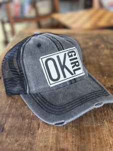 OK Girl Hat- Gray