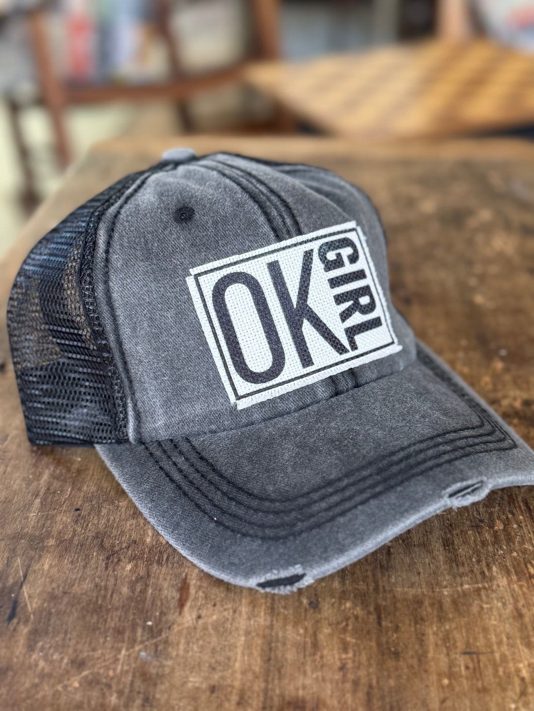 OK Girl Hat- Gray