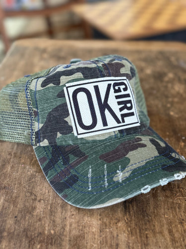 OK Girl Hat- Camo