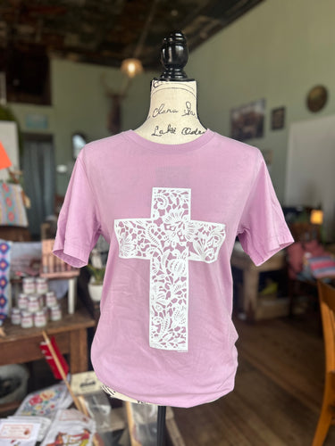 Lavender Lace Cross Spring Shirt