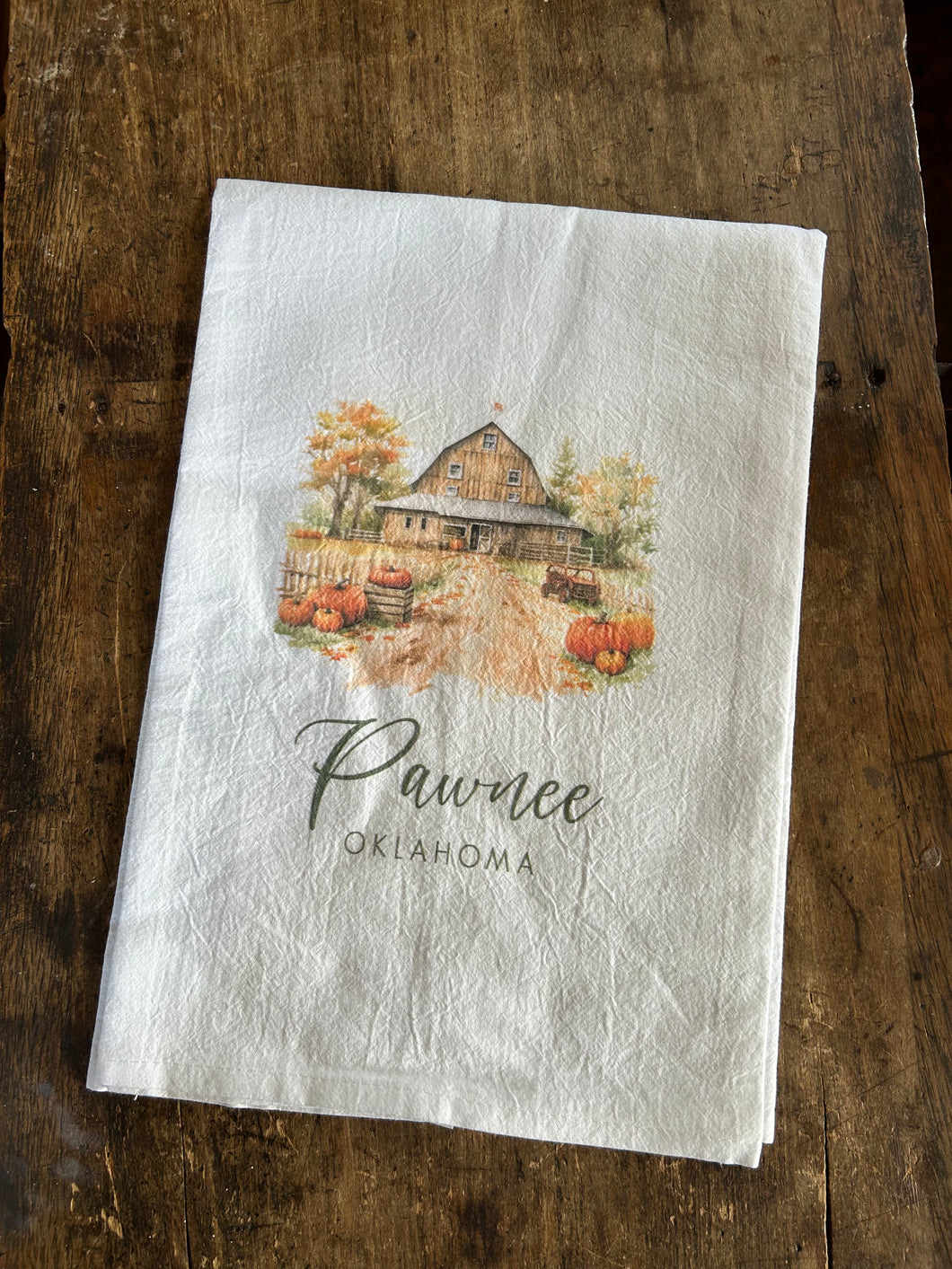 Fall Pawnee Oklahoma Kitchen Towel