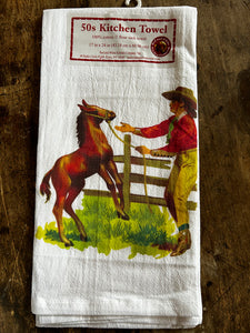 Cowgirl Wrangler Tea Towel