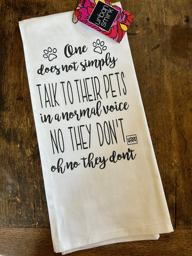 Talk To Your Pets Cute Towel