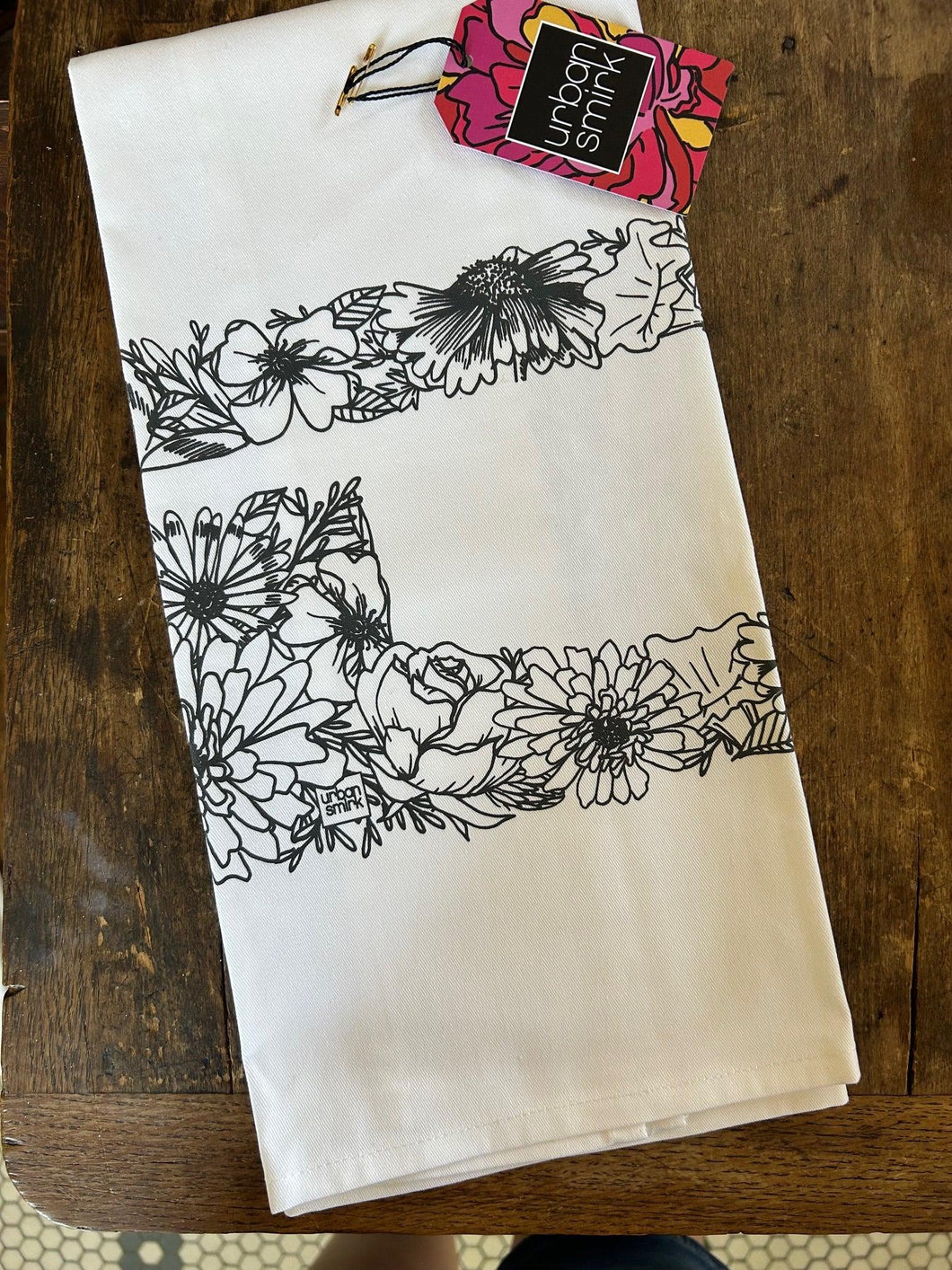 Floral State of Oklahoma Kitchen Towel