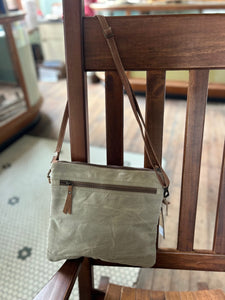 Clea Ray Crossbody with Leather and Front Zipper