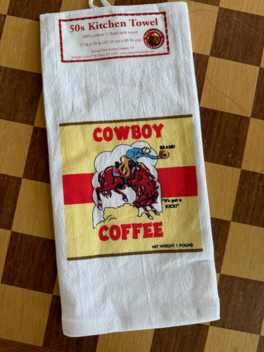Cowboy Coffee Retro Flour Sack Kitchen Towel (Copy)