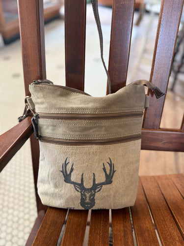 Clea Ray Double Zipper Deer Crossbody
