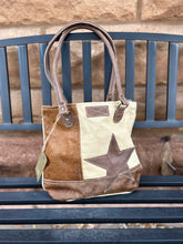 Load image into Gallery viewer, Clea Ray Star with Cowhide Canvas Tote