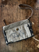 Load image into Gallery viewer, Sale- Clea Ray Canvas Wristlet with Bike