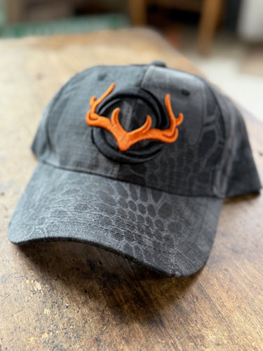 Black Camo Antler Hat