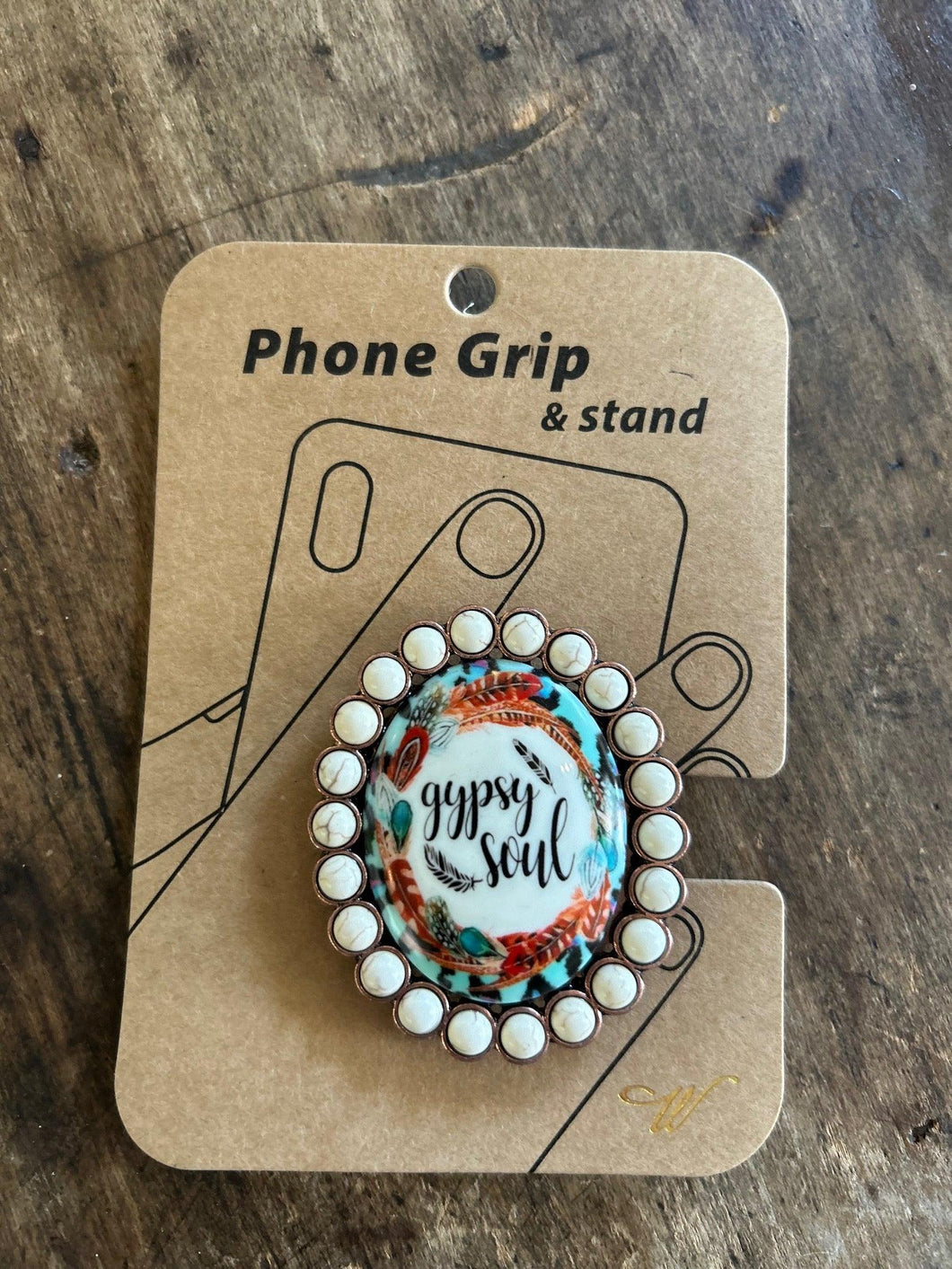 White Stone Gypsy Soul Phone Grip