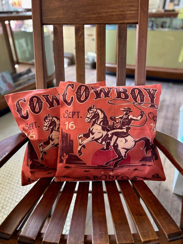 SALE- Cowboy Rodeo Pillow