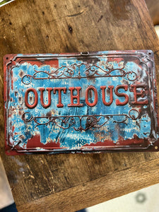 Outhouse Metal Sign