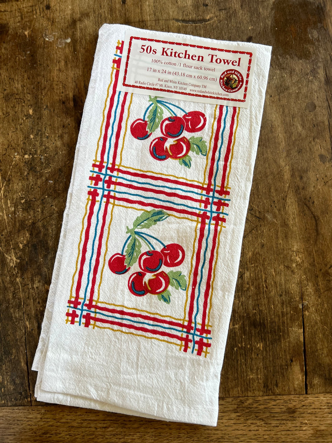 Vintage Cherries Flour Sack Towel