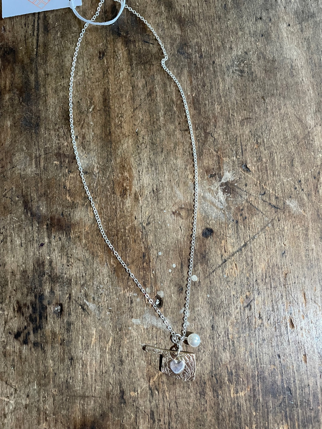 Oklahoma - Sterling Silver and Bronze State Necklace