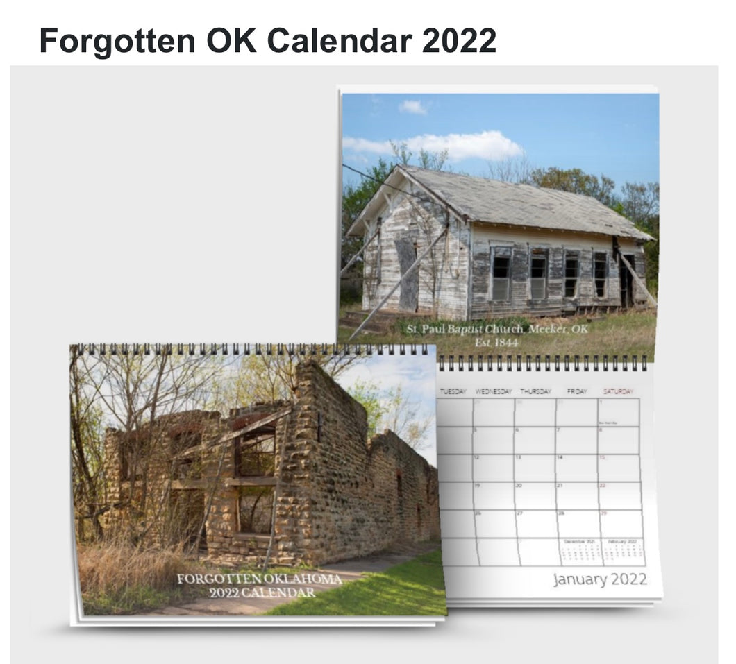 SALE 2022 Forgotten Oklahoma Calendar