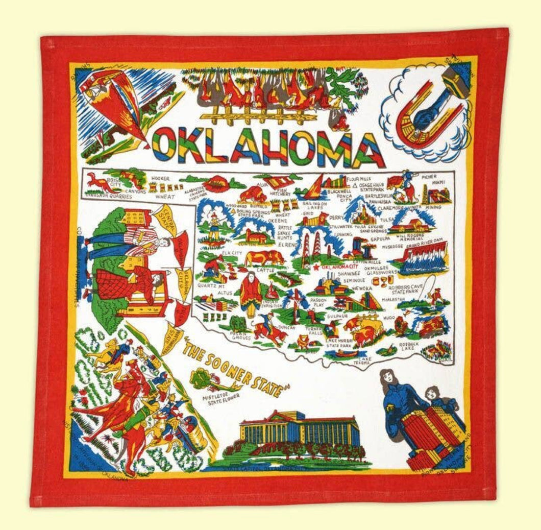 Oklahoma Map Kitchen Towel