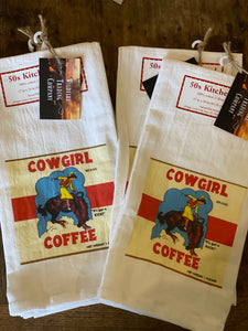 Cowgirl Coffee Tea Towel