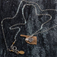 Load image into Gallery viewer, Oklahoma - Sterling Silver and Bronze State Necklace